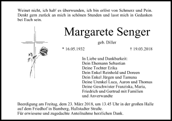 Anzeige von Margarete Senger von MGO