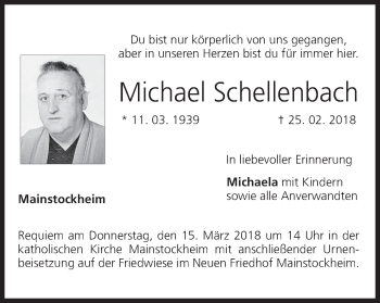 Anzeige von Michael Schellenbach von MGO