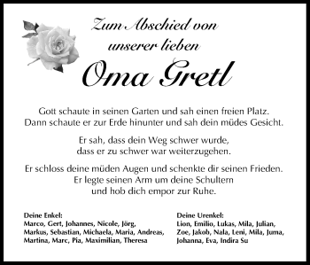 Anzeige von Oma Gretl  von MGO