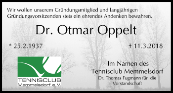 Anzeige von Otmar Oppelt von MGO