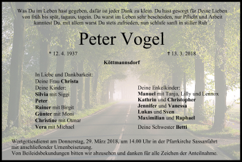 Anzeige von Peter Vogel von MGO