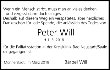 Anzeige von Peter Will von MGO