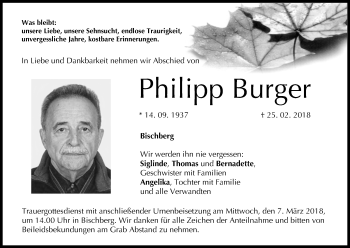 Anzeige von Philipp Burger von MGO