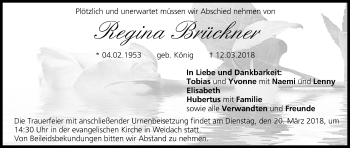 Anzeige von Regina Brückner von MGO