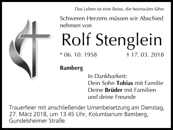 Anzeige von Rolf Stenglein von MGO