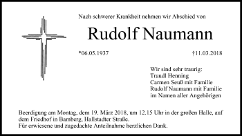 Anzeige von Rudolf Naumann von MGO