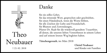 Anzeige von Theo Neubauer von MGO