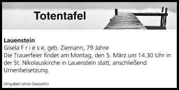Anzeige von Totentafel vom 03.03.2018 von MGO