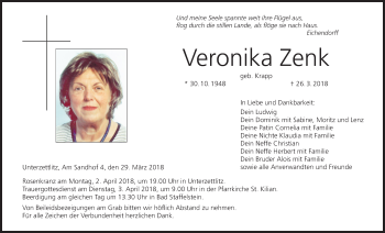 Anzeige von Veronika Zenk von MGO