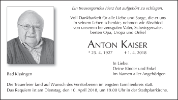 Anzeige von Anton Kaiser von MGO