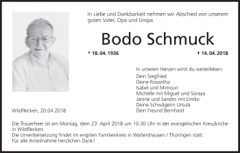 Anzeige von Bodo Schmuck von MGO