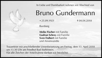 Anzeige von Bruno Gundermann von MGO