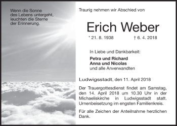 Anzeige von Erich Weber von MGO