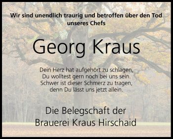 Anzeige von Georg Kraus von MGO
