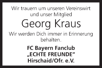 Anzeige von Georg Kraus von MGO