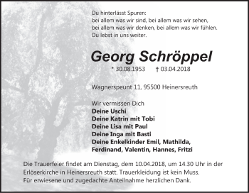 Anzeige von Georg Schröppel von MGO