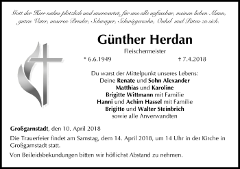 Anzeige von Günther Herdan von MGO