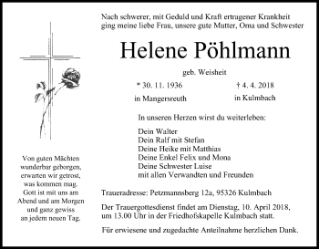 Anzeige von Helene Pöhlmann von MGO