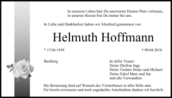 Anzeige von Helmuth Hoffmann von MGO