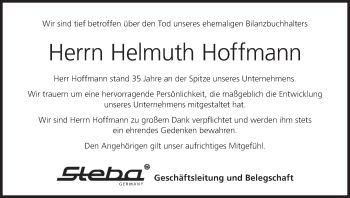 Anzeige von Helmuth Hoffmann von MGO