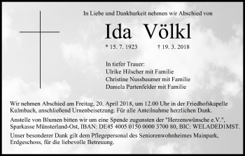 Anzeige von Ida Völkl von MGO