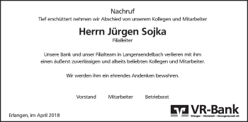 Anzeige von Jürgen Sojka von MGO