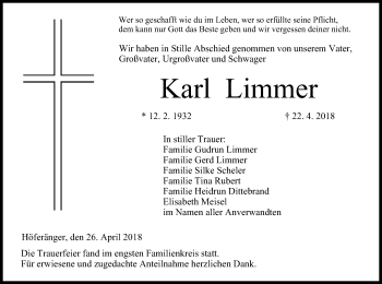 Anzeige von Karl Limmer von MGO