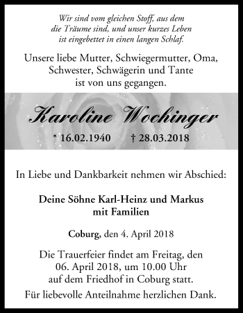 Anzeige von Karoline Wochinger von MGO