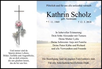 Anzeige von Kathrin Scholz von MGO