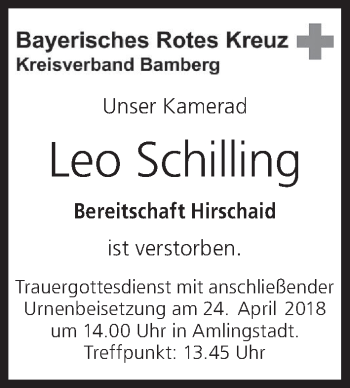 Anzeige von Leo Schilling von MGO