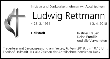 Anzeige von Ludwig Rettmann von MGO
