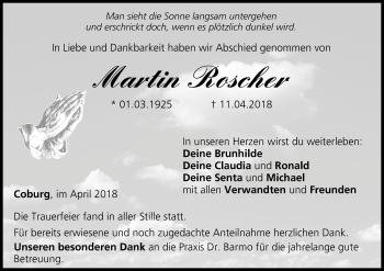Anzeige von Martin Roscher von MGO