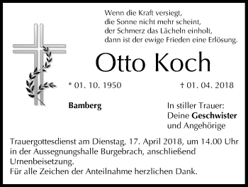 Anzeige von Otto Koch von MGO