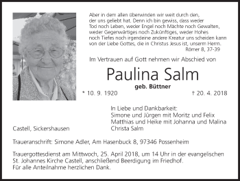 Anzeige von Paulina Salm von MGO