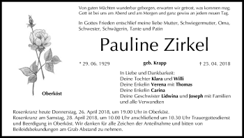 Anzeige von Pauline Zirkel von MGO