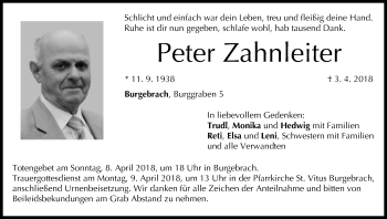 Anzeige von Peter Zahnleiter von MGO
