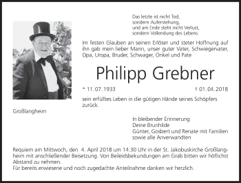 Anzeige von Philipp Grebner von MGO