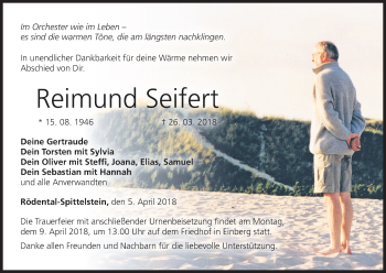 Anzeige von Reimund Seifert von MGO