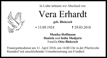 Anzeige von Vera Erhardt von MGO