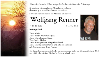 Anzeige von Wolfgang Renner von MGO