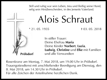Anzeige von Alois Schraut von MGO