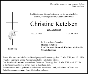Anzeige von Christine Ketelsen von MGO