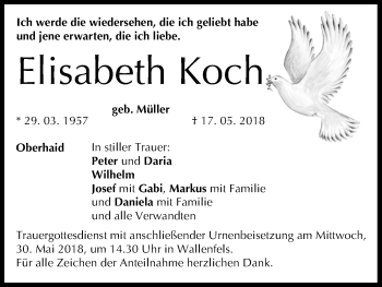 Anzeige von Elisabeth Koch von MGO