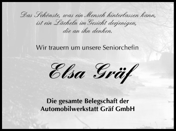 Anzeige von Elsa Gräf von MGO