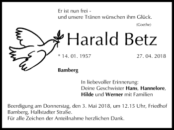 Anzeige von Harald Betz von MGO
