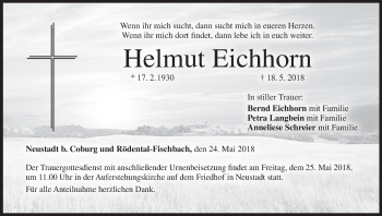 Anzeige von Helmut Eichhorn von MGO
