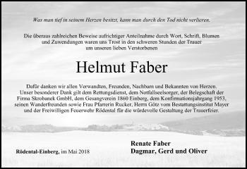Anzeige von Helmut Faber von MGO
