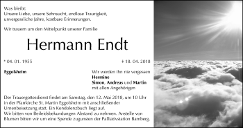 Anzeige von Hermann Endt von MGO