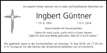 Anzeige von Ingbert Güntner von MGO