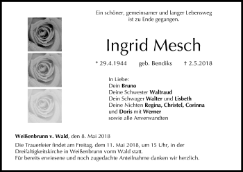 Anzeige von Ingrid Mesch von MGO
